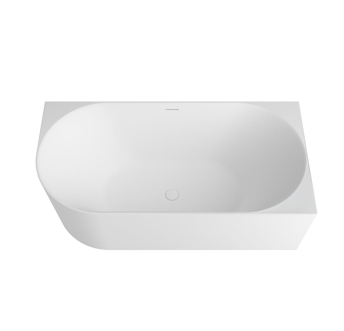 Attica Celine Right Corner 1500 Matte White Bath with Overflow - view 2