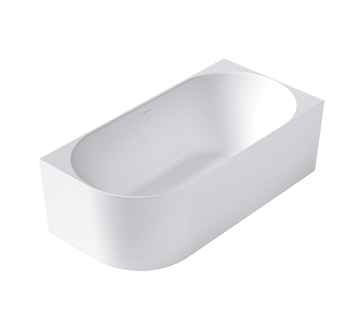 Attica Celine Right Corner 1500 Matte White Bath with Overflow - view 3