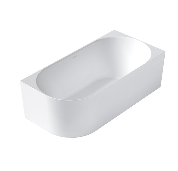 Attica Celine Right Corner 1500 Matte White Bath with Overflow - view 3