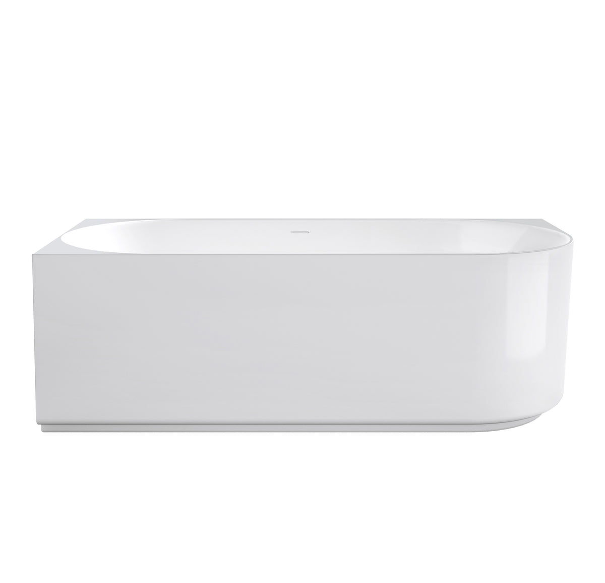 Attica Celine Left Corner 1700 Gloss White Bath with Overflow - main view