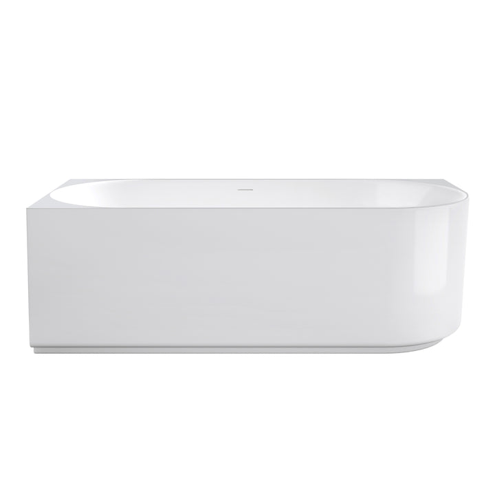 Attica Celine Left Corner 1700 Gloss White Bath with Overflow - main view