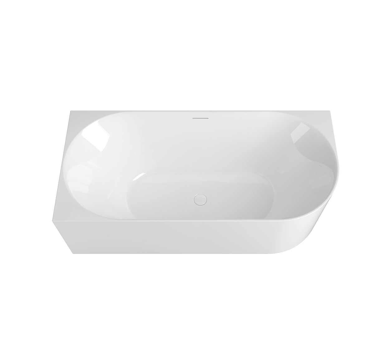 Attica Celine Left Corner 1700 Gloss White Bath with Overflow - view 2