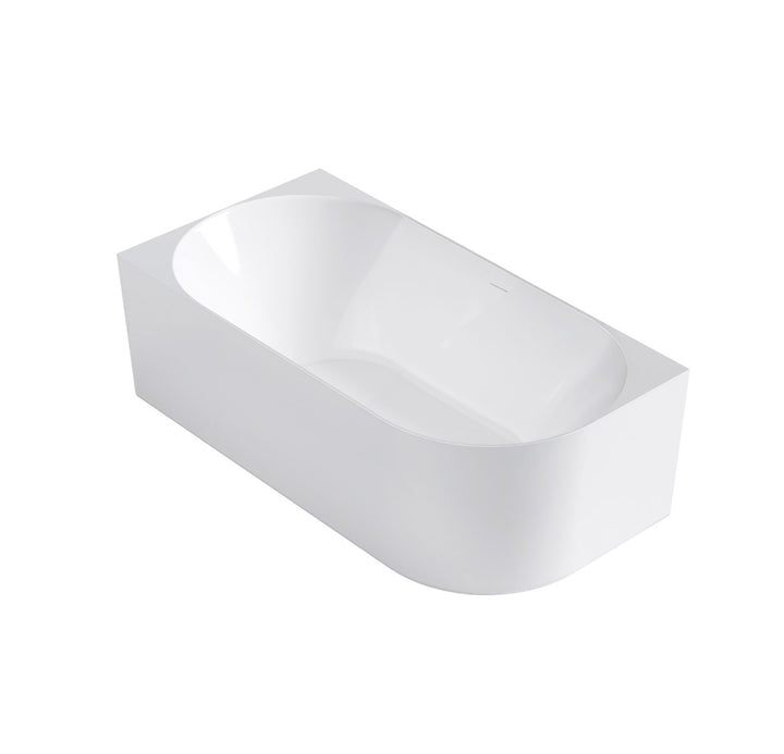 Attica Celine Left Corner 1700 Gloss White Bath with Overflow