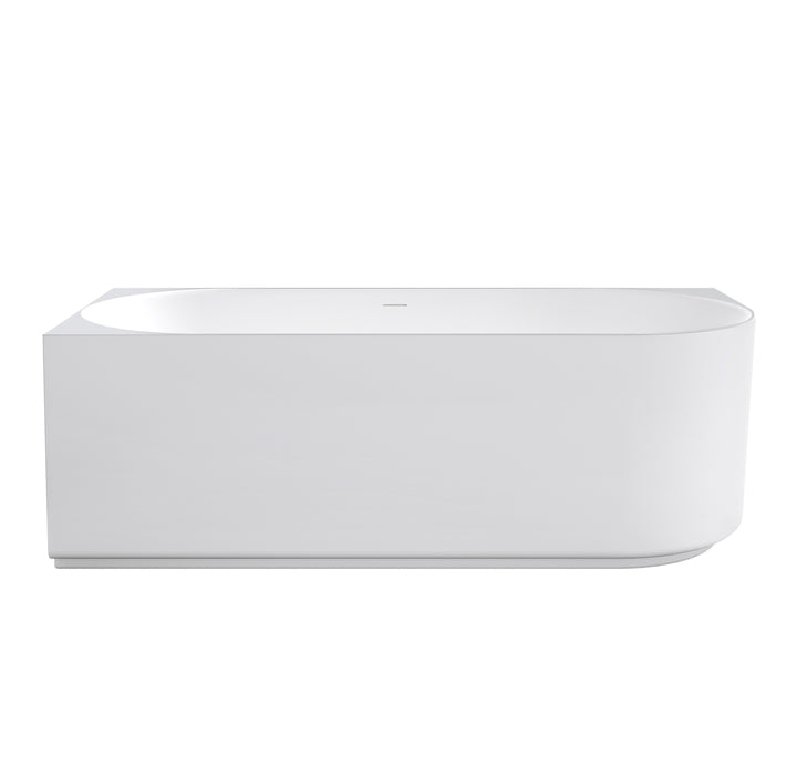 Attica Celine Left Corner 1700 Matte White Bath with Overflow - main view