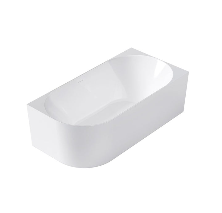 Attica Celine Right Corner 1700 Gloss White Bath with Overflow