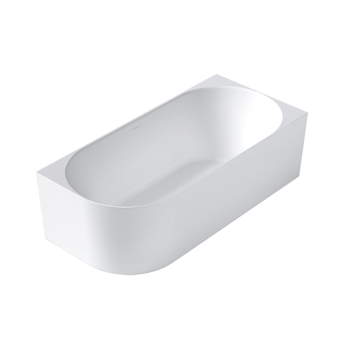 Attica Celine Right Corner 1700 Matte White Bath with Overflow