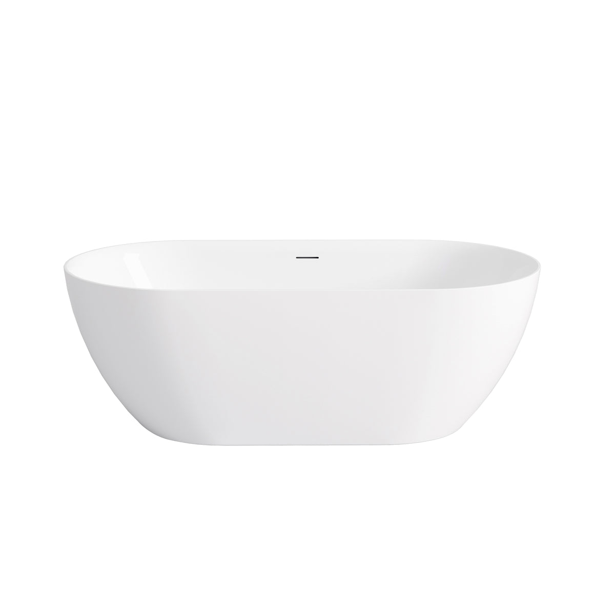 Attica Manolo 1300 Gloss White Bath with Overflow - main view