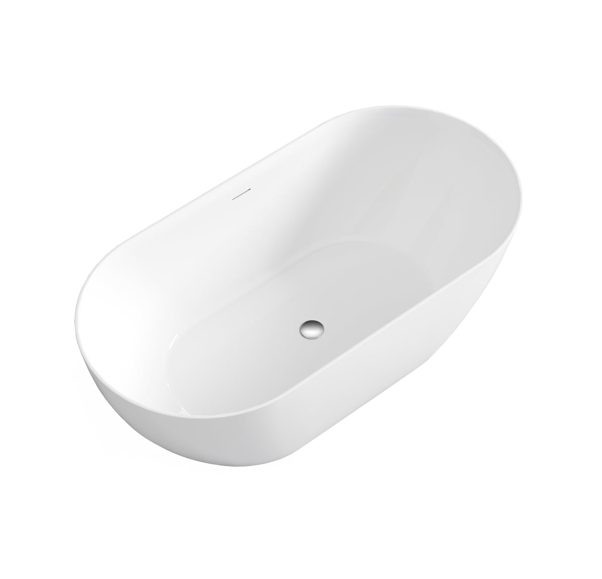 Attica Manolo 1400 Gloss White Bath with Overflow - view 3