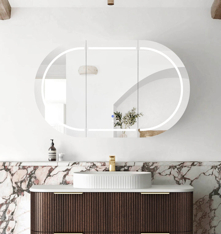 LED Bondi 1200x750 Sable Walnut Shaving Cabinet Premium Edition main view