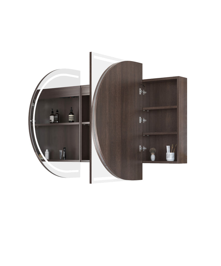 LED Bondi 1800x900 Sable Walnut Shaving Cabinet Premium Edition view 4