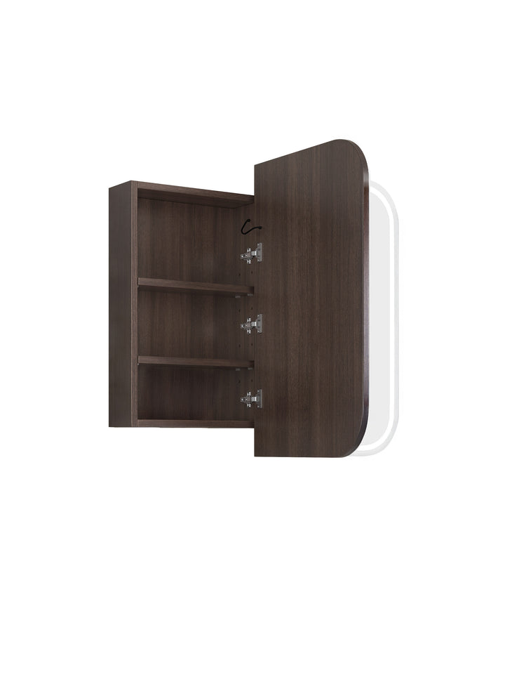 LED Newport 900(W)x750(H) Sable Walnut Shaving Cabinet Premium Edition view 5