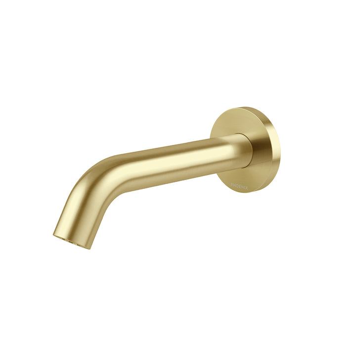 Vivid MKII Wall Basin / Bath Outlet 160mm Curved - Brushed Gold