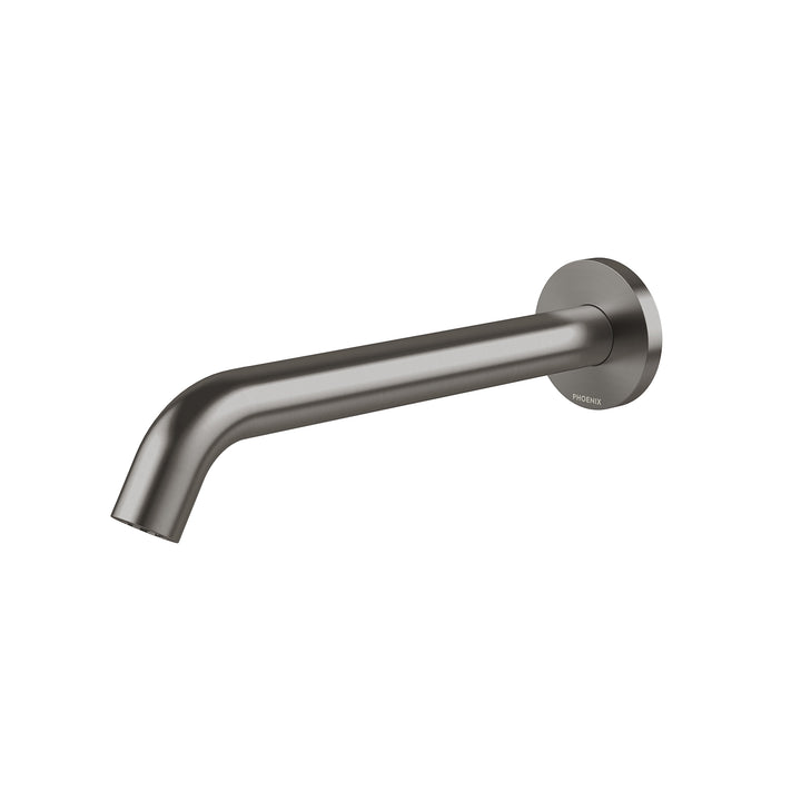 Vivid MKII Wall Basin / Bath Outlet 240mm Curved - Brushed Carbon