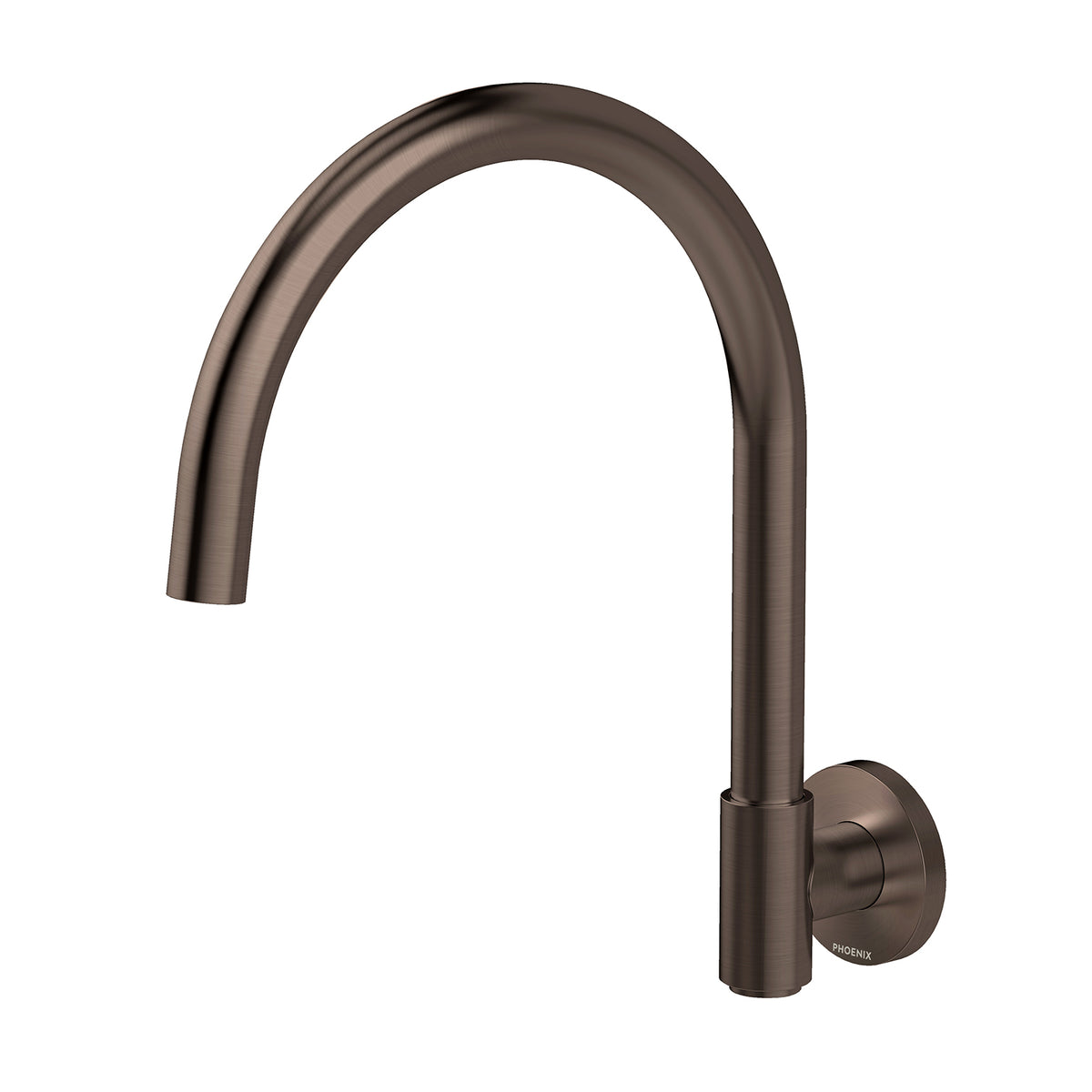 Vivid MKII Wall Sink Outlet 200mm Gooseneck - Brushed Bronze