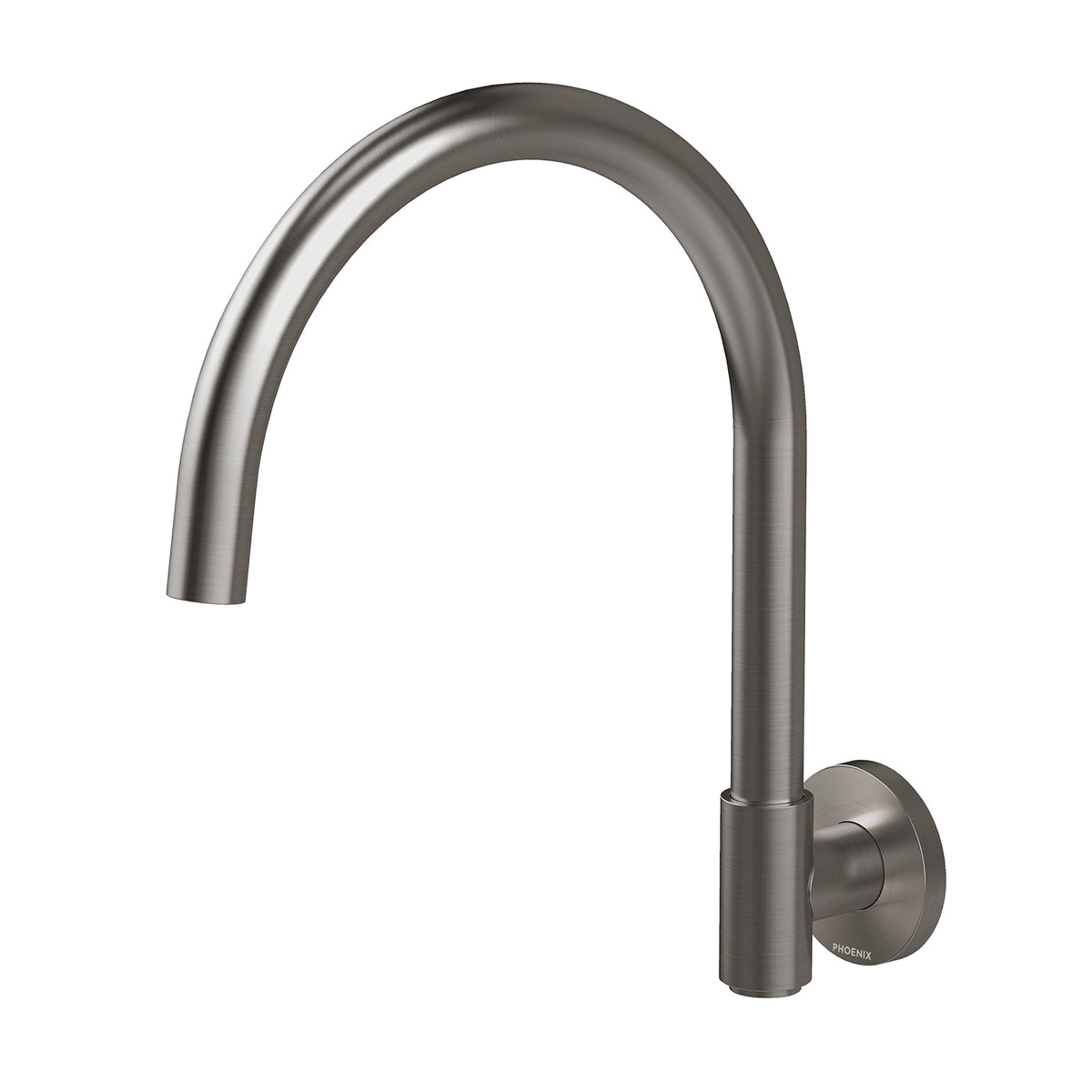 Vivid MKII Wall Sink Outlet 200mm Gooseneck - Brushed Carbon