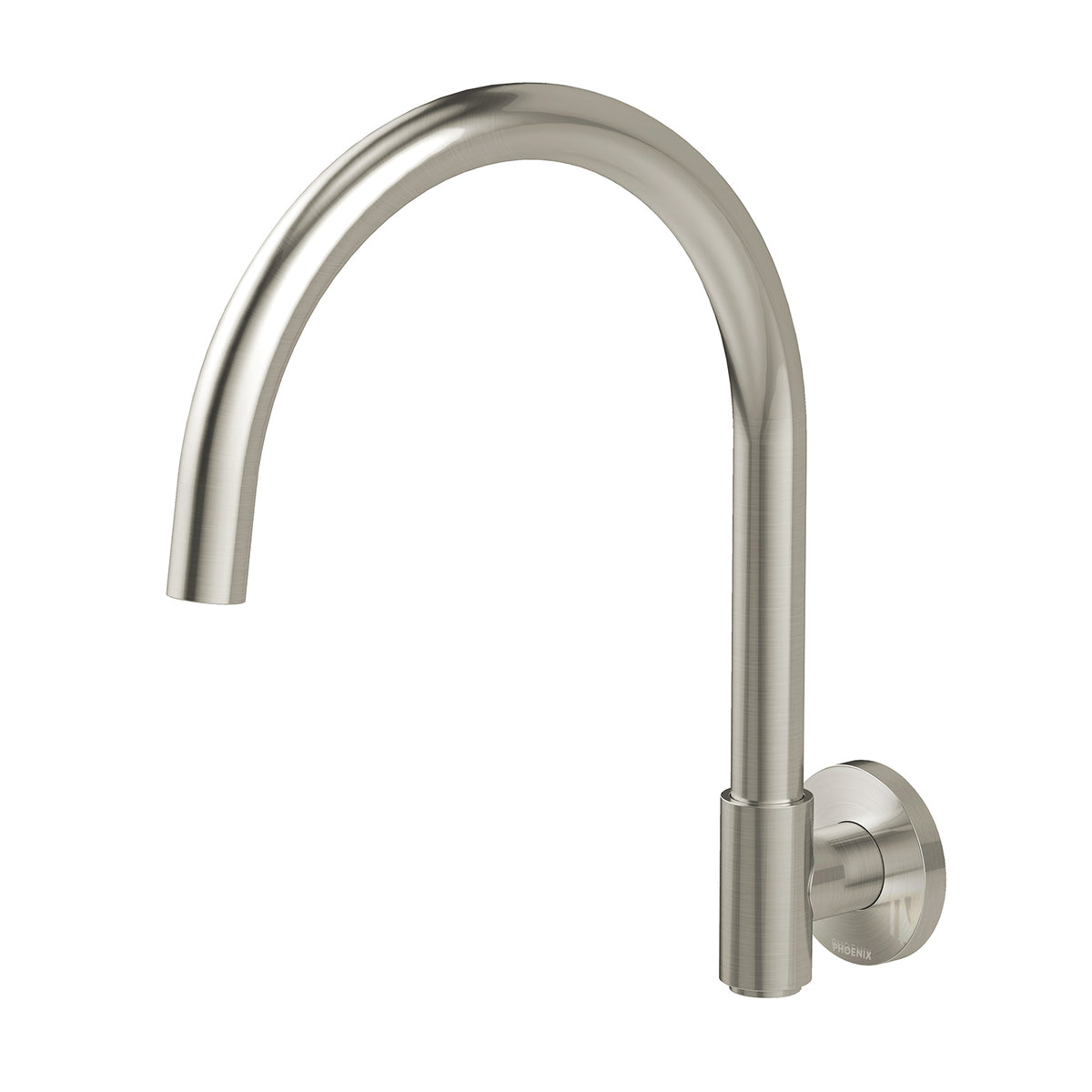 Vivid MKII Wall Sink Outlet 200mm Gooseneck - Brushed Nickel