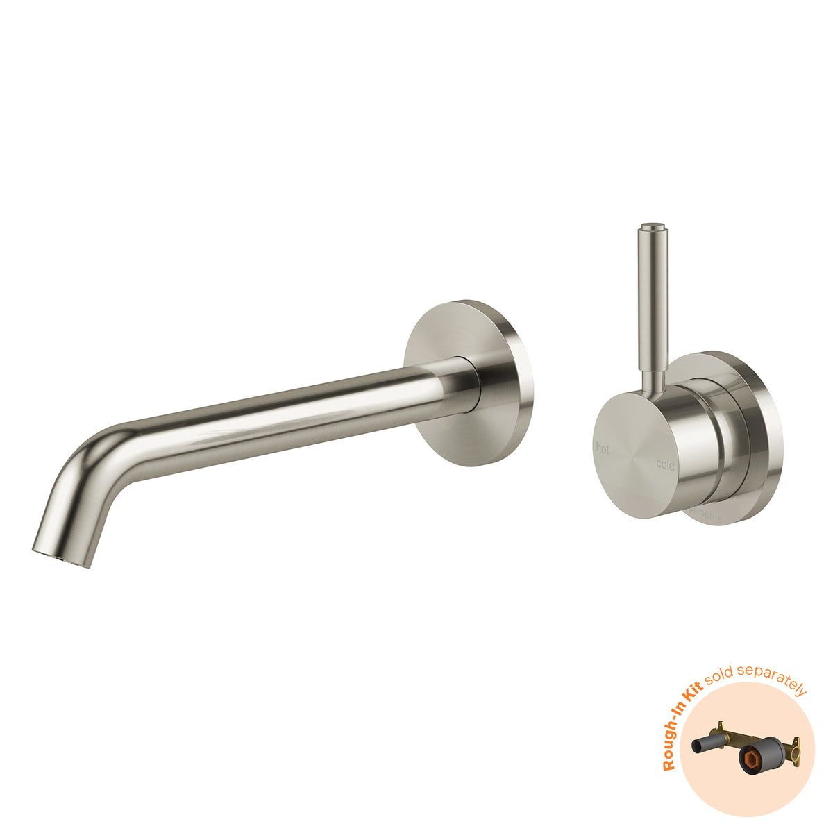 Vivid MKII SwitchMix Wall Basin / Bath Mixer Set Pin Up (Fit-Off Kit Only) - Brushed Nickel
