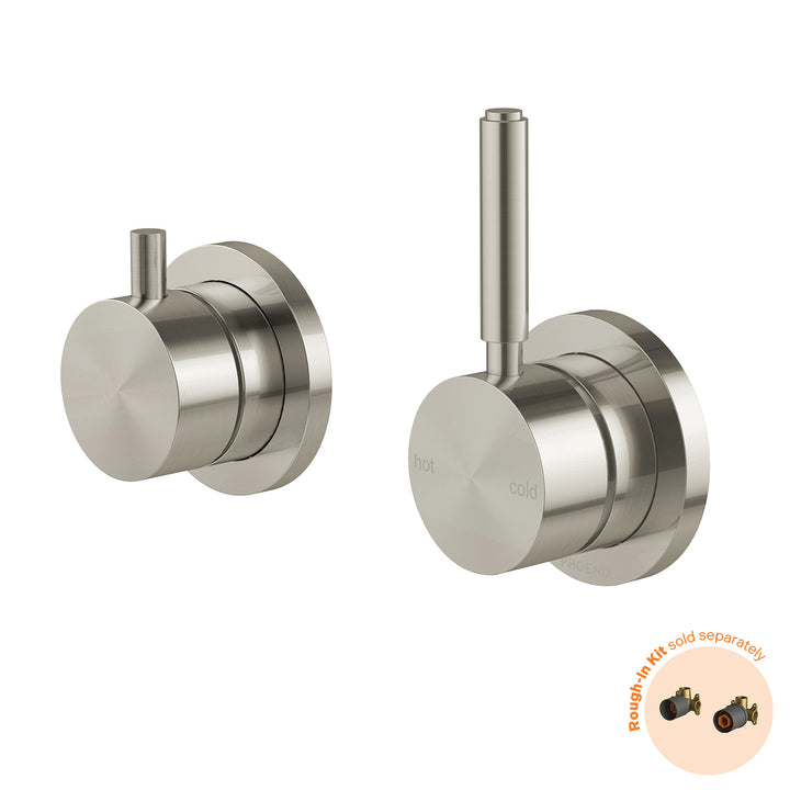 Vivid MKII SwitchMix Shower / Bath Diverter Mixer Pin Up (Fit-Off Kit Only) - Brushed Nickel