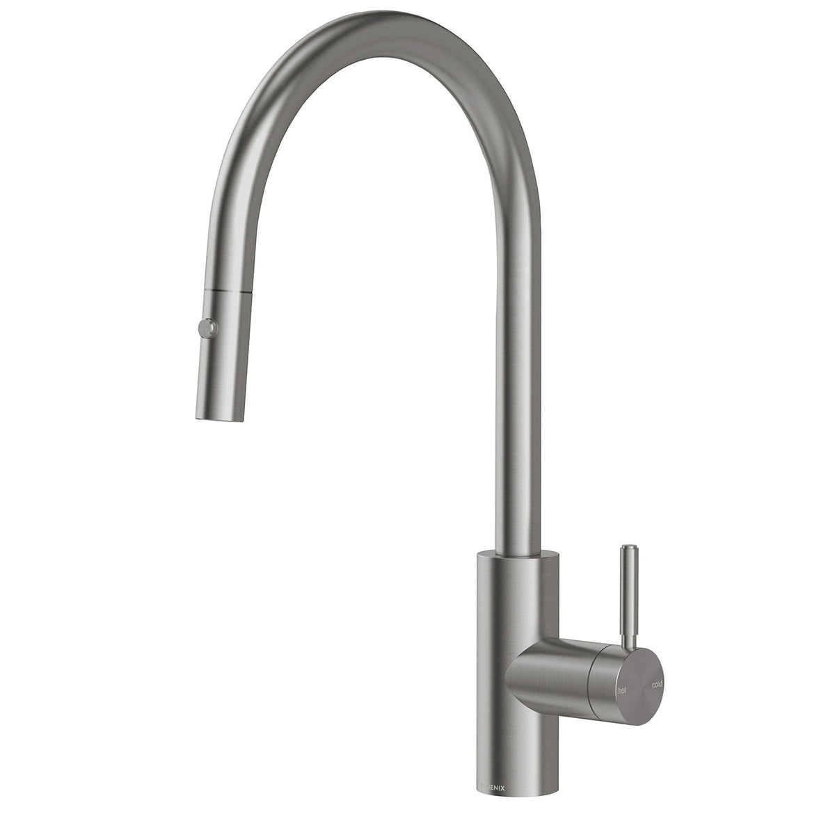 Vivid MKII Pull Out Sink Mixer 240mm Gooseneck - Brushed Carbon
