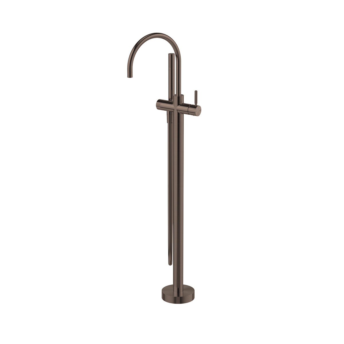 Vivid MKII Floor Mounted Bath Mixer with Hand Shower - Brushed Bronze