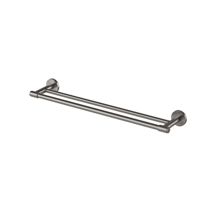 Vivid MKII Double Towel Rail 600mm - Brushed Carbon
