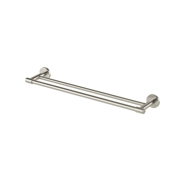 Vivid MKII Double Towel Rail 600mm - Brushed Nickel