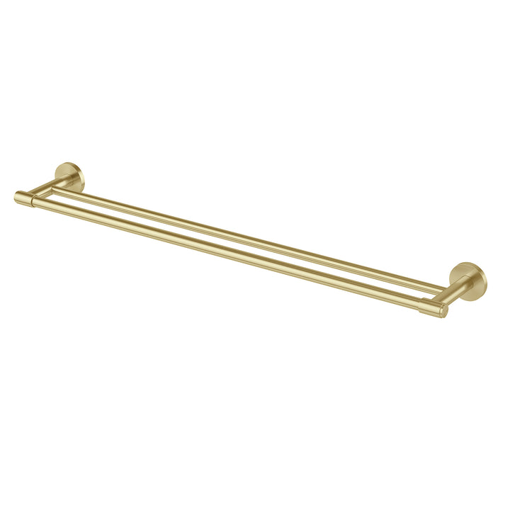 Vivid MKII Double Towel Rail 800mm - Brushed Gold