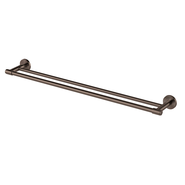 Vivid MKII Double Towel Rail 800mm - Brushed Bronze