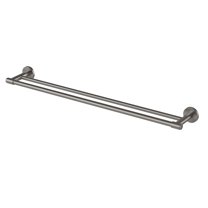Vivid MKII Double Towel Rail 800mm - Brushed Carbon