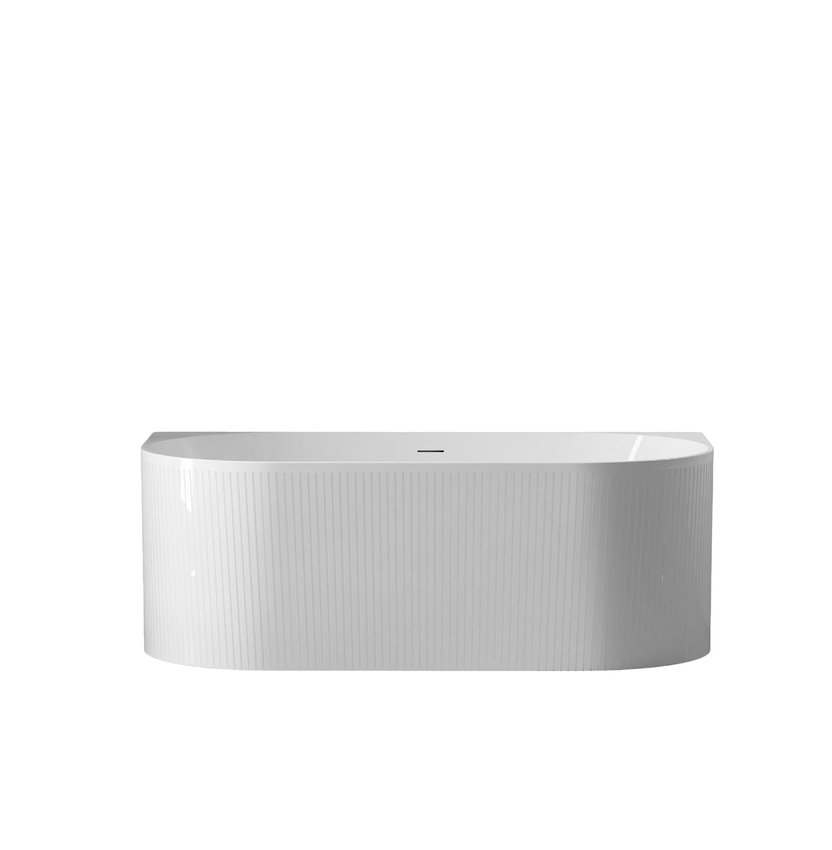 Attica Noosa Fluted 1700 Gloss White BTW Multi-fit Bath with Overflow - view 3
