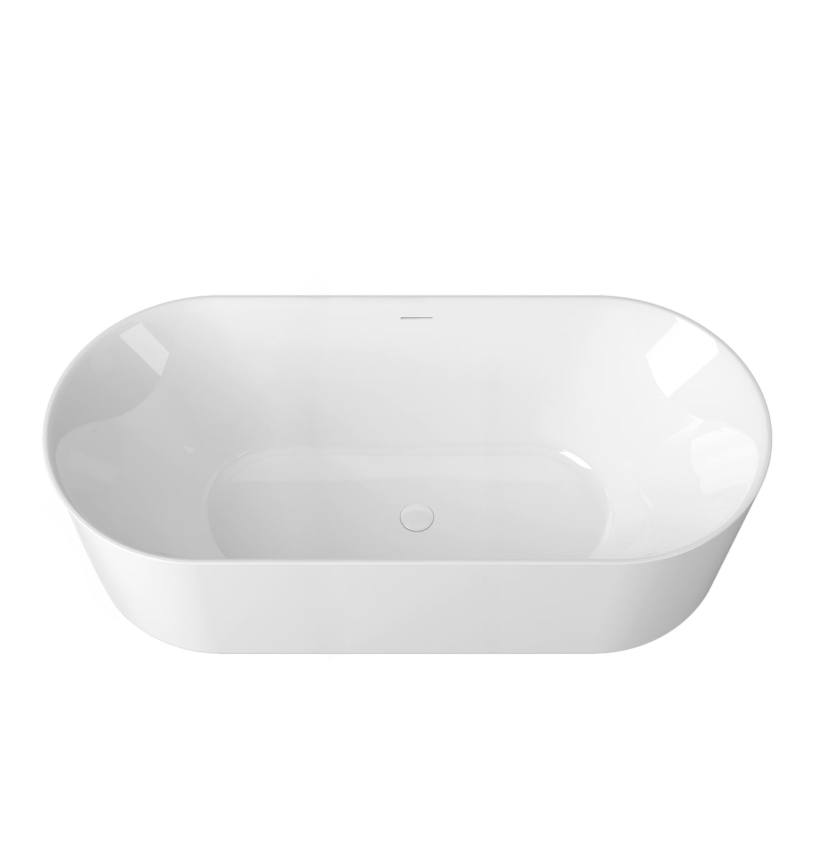 Attica Celine 1700 Gloss White Bath with Overflow - view 2