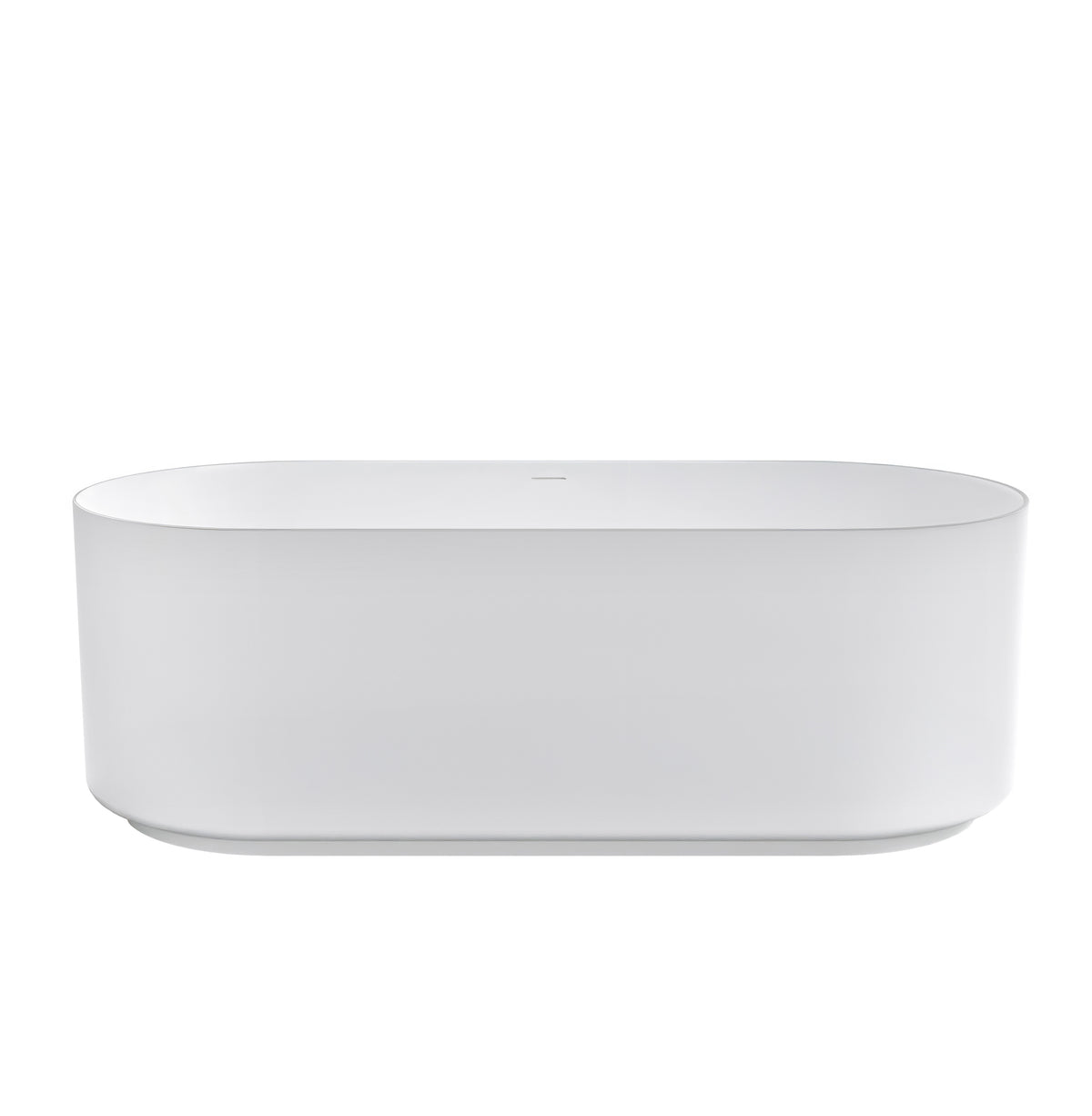Attica Celine 1700 Matte White Bath with Overflow - main view
