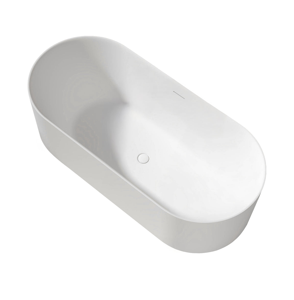 Attica Celine 1700 Matte White Bath with Overflow - view 2