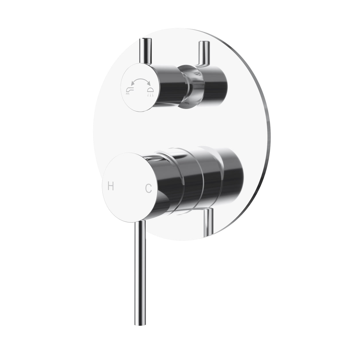Otus Slimline Wall Mixer Diverter Trim Kit - Chrome