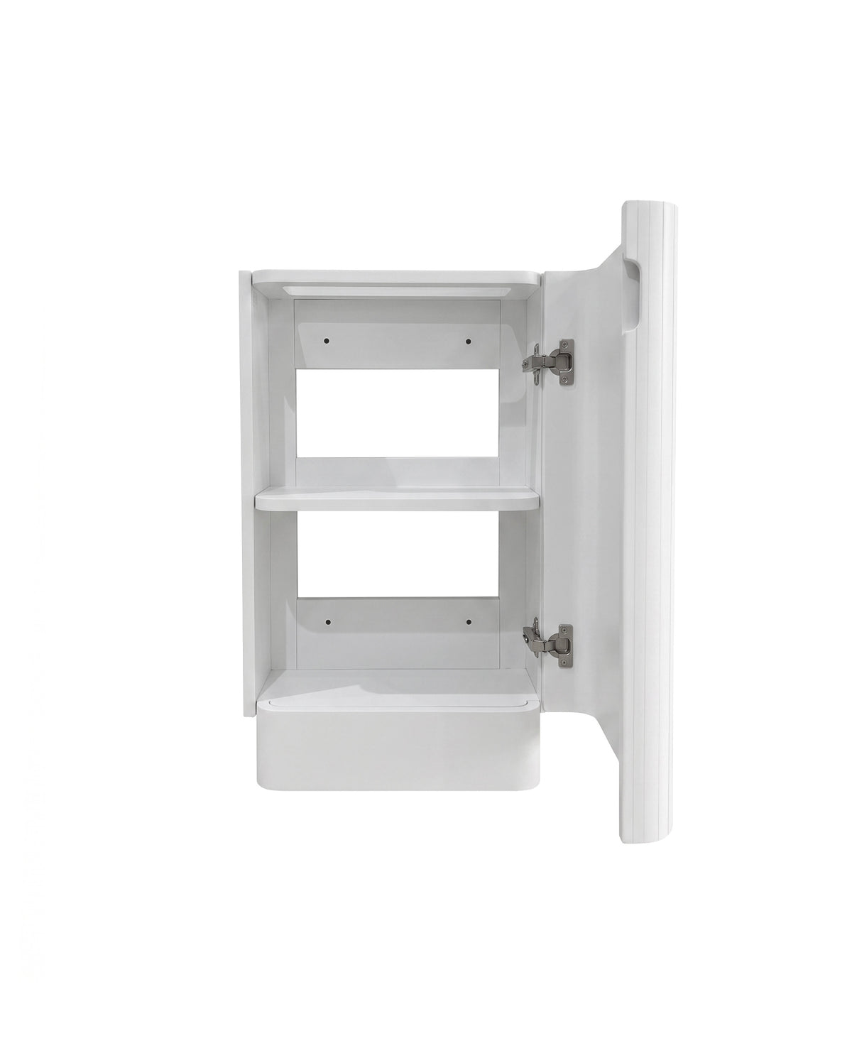 Maxi Space Saver Matte White Curved Floor Standing Vanity