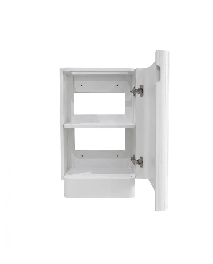 Maxi Space Saver Matte White Curved Floor Standing Vanity