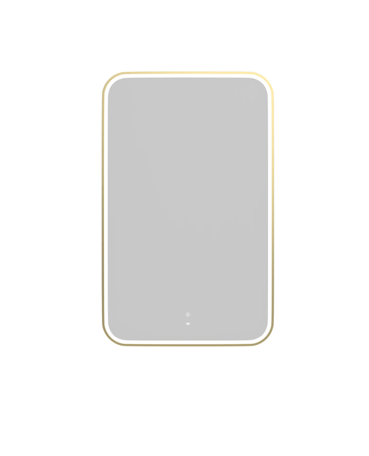 LED Newport 1200(W)x750(H) Gold Metal Frame Tuffi Mirror, Install Horizontal or Vertical view 4
