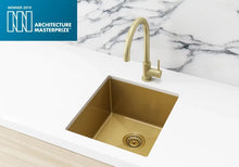 Load image into Gallery viewer, Lavello Kitchen Sink - Single Bowl 380 x 440 - Brushed Bronze Gold Meir
