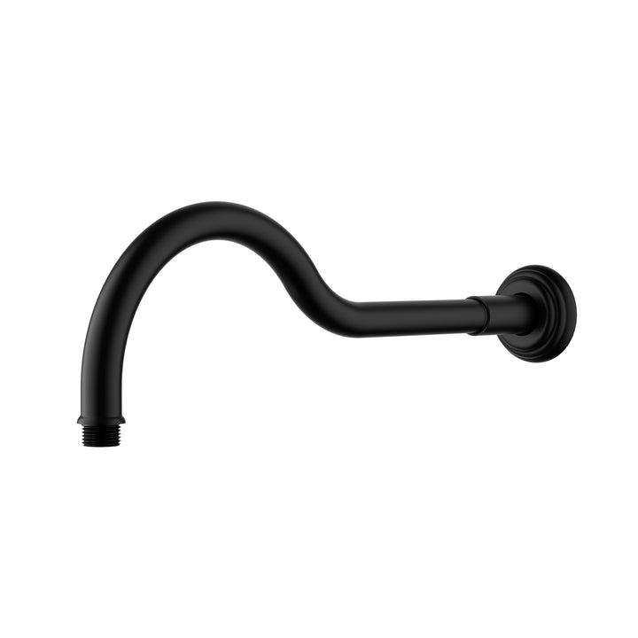 Clasico Shower Arm Horizontal 400mm - Matt Black