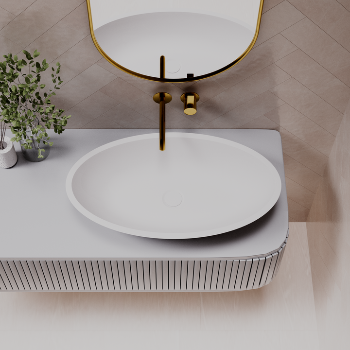 Valentina above counter basin — top view