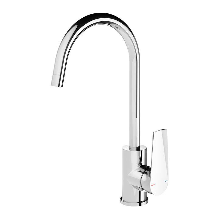 Arlo Sink Mixer 200mm Gooseneck - 6 Star - Lead Free - Chrome
