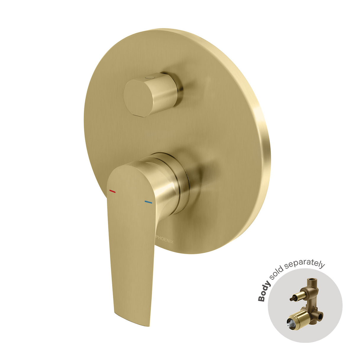 Arlo Shower / Bath Diverter Mixer (Trim Kit Only) - Brushed Gold