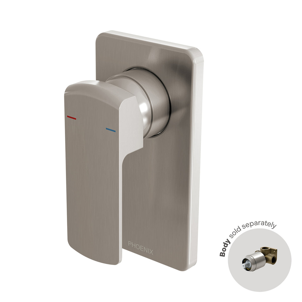 Teva Shower / Wall Mixer (Trim Kit Only) - Brushed Nickel