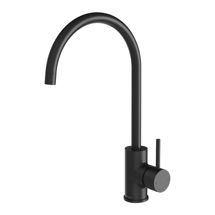 Pina Sink Mixer 200mm Gooseneck - Lead Free - Matte Black