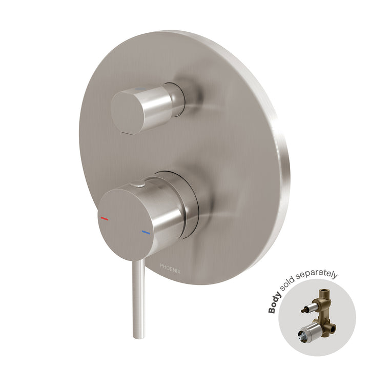 Pina Shower / Bath Diverter Mixer (Trim Kit Only) - Brushed Nickel