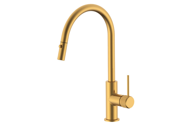 Soul Groove Pull Out Sink Mixer - Brushed Brass