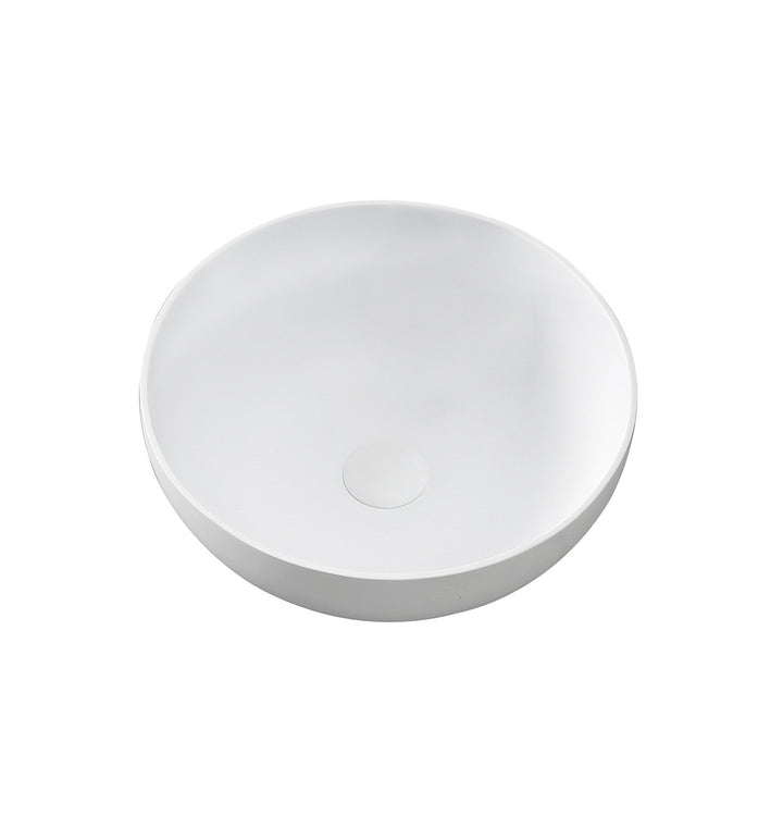 London Solid Surface 390x390x145 Matte White Basin NF