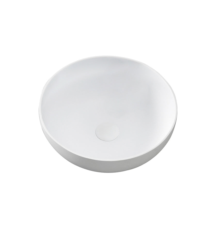 London Solid Surface 390x390x145 Matte White Basin NF