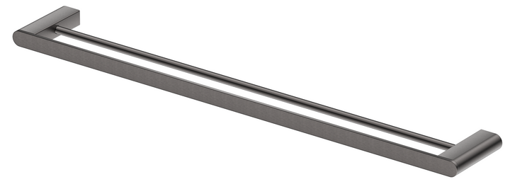 Bella Vista Lantra Double Towel Rail 600mm - Brushed Gunmetal