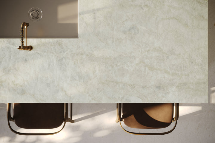 Dekton Nara in a kitchen, close-up (first photo)